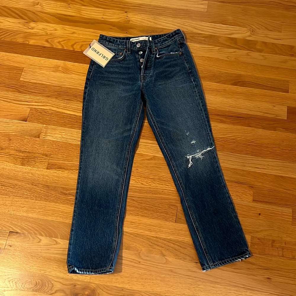 NWT GRLFRND High Rise Straight Crop - Size 24